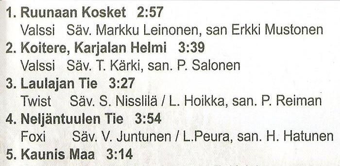 

Vuonna 2002 ilmestynyt cd/kasetti.